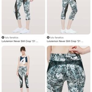 Lululemon Never Still Crops